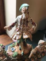 A pair of Meissen figural groups, late 19th century