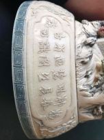 A Chinese carved ivory two-handled vase and cover, 20th century