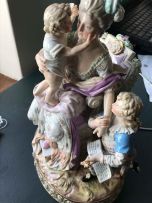 A Meissen allegorical figural group 'The Good Mother', after the model by Acier, late 19th century