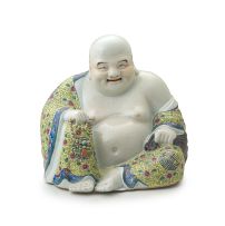 A Chinese famille-rose figure of Pu-Tai, early 20th century