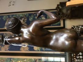 A French bronze figure of a snake dancer, Paul Philippe, 1870 - 1930
