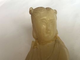 A Chinese soapstone figure of Guanyin, late 19th/early 20th century