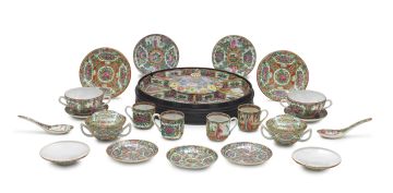 A group of Chinese famille-rose part coffee and dinner services, 20th century