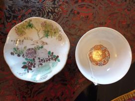 A miscellaneous group of Chinese famille-rose bowls, saucers and pedestal dishes, late 19th/early 20th century