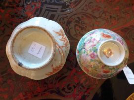 A miscellaneous group of Chinese famille-rose bowls, saucers and pedestal dishes, late 19th/early 20th century