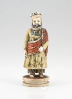An Indian ivory figure of a courtier, 19th century