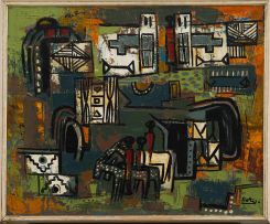 Walter Battiss; Abstract with Ndebele Motifs