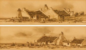 Otto Klar; Fishermen's Cottages, two
