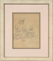 Maggie Laubser; Two Seated Figures