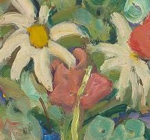 Kenneth Baker; Still Life vase of Daises