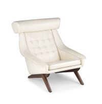 A Danish teak and vinyl 'Ox' lounge chair designed in 1960 by Illum Wikkelsø for Søren Willadsens Møbelfabrik