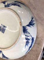 A Chinese blue and white dish, Qing Dynasty, 19th century