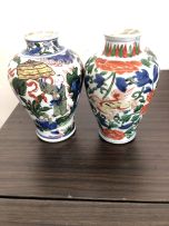 A Chinese wucai vase, Shunzhi, Qing Dynasty, 17th century