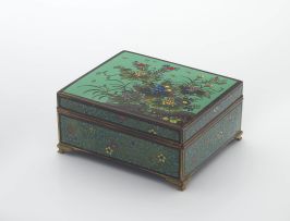 A Japanese cloisonné box and cover, early 20th century