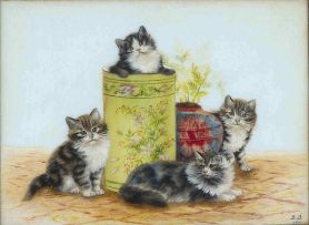 Bessie Bamber; Cats and Vases