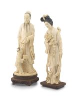 A Chinese ivory figure of Guanyin, 20th century