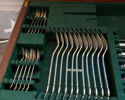 An Elizabeth II silver 'Dubarry' pattern flatware service, Cooper Brothers & Sons Ltd, Sheffield, 1964-1967