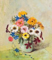 Nita Spilhaus; Flowers in a Vase