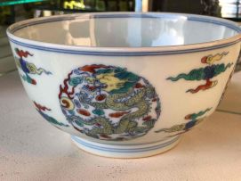 A Chinese Doucai bowl, Qing Dynasty, 19th century