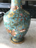 A Chinese cloisonné enamelled vase, Qing Dynasty, Qianlong period, 1735-1796