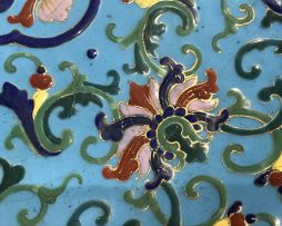 A Chinese Canton enamel dish, Qianlong mark and period, 1735-1796