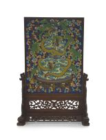 A Chinese cloisonné screen, Qing Dynasty, 19th century