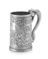 A Chinese Export silver tankard, Leeching, (Lee Ching), 1830-1895