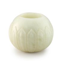 A Chinese pale celadon ‘lotus’ brush washer, Qing Dynasty, 18th/19th century