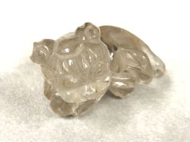 A Chinese carved crystal brush washer, Qing Dynasty, 19th/20th century