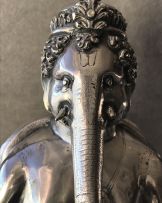 An Indian silver figure of Ganish, 19th century