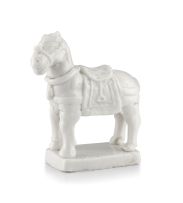 A Chinese blanc-de-chine figure of a horse, early 18th century