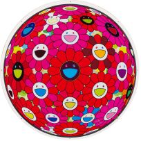 Takashi Murakami; Flowerball (3D) – Red, Pink, Blue