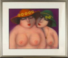 Pieter van der Westhuizen; Two Nude Women
