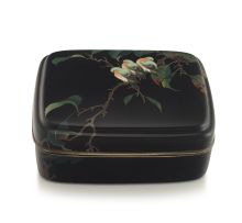 A Japanese cloisonné enamel box and cover, Meiji period, 1868-1912