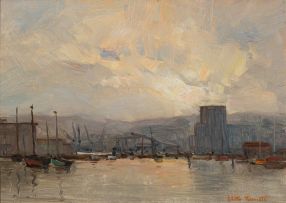 Titta Fasciotti; Cloudy Sky; Harbour Scene, two