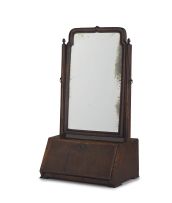 A Queen Anne walnut toilet mirror, 18th century