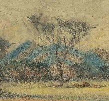 Carl Ossmann; Landscape with Mountains and Trees
