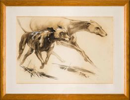 Dorothy Kay; Two Dogs