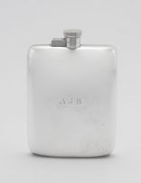 A George VI silver hip flask, Mappin & Webb Ltd, Birmingham, 1940