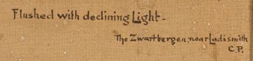 Jan Ernst Abraham Volschenk; Flushed with Declining Light: The Zwartbergen, near Ladismith C.P.