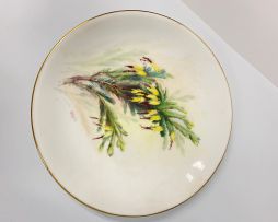 A set of six Royal Worcester botanical plates, 1819-1919, painted by William Hale, of South African interest