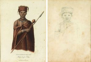 William Burchell; Portrait of a Kora; and Study of a Kora, two