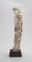 A Chinese ivory carving of a maiden