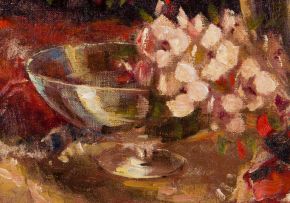Frans Oerder; Still Life with Vase of Pink Flowers