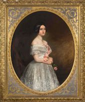 Follower of Frans Xaver Winterhalter; Portrait of a Lady