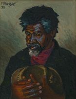 George Milwa Mnyaluza Pemba; Portrait of an Elderly Man Holding a Hat