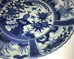 A Japanese Arita blue and white dish, Edo period, 17th century