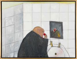 Robert Hodgins; Furtively, in a Public Toilet ...