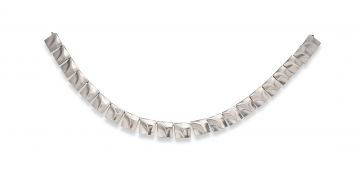 Sterling silver 'Galactic Peaks' necklace, designed by Björn Weckström in 1969 for Lapponia, .925 Sterling, Finland, 1974