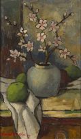 David Botha; Still Life with Blossoms and Fruit